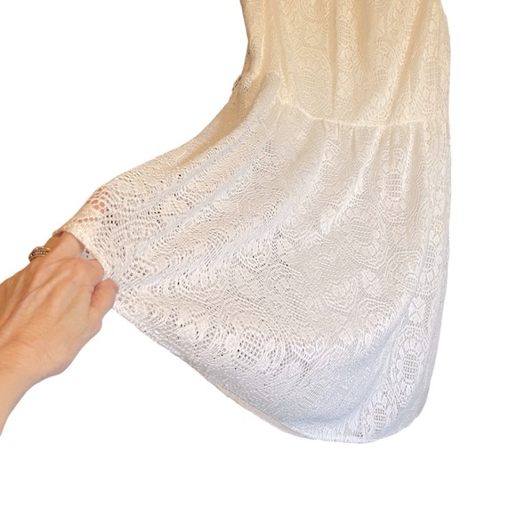 Laura Plus White Lace Dress-Size 20-Sleeveless/Fitted Bodice-Flared Skirt NWT - Picture 7 of 14